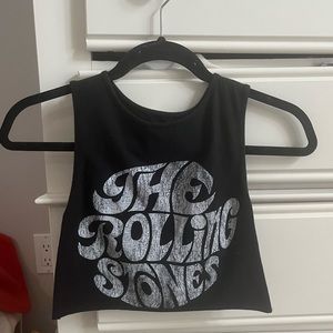 Cropped Rolling Stones Tank Top